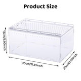 Clear Pet Box Slide Lid Reptile Breeding Habitat Panoramic View Terrarium
