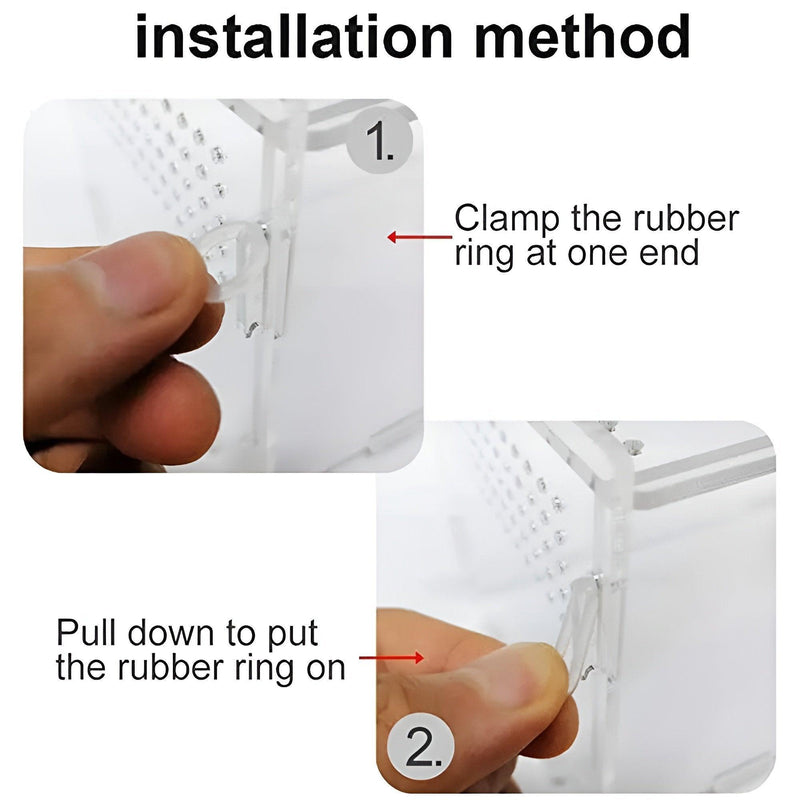 Clear Pet Box Slide Lid Reptile Breeding Habitat Panoramic View Terrarium