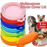 Yellow 1/2/3X Silicone Pet Food Can Cover Reusable Lid for Pet Food Storage - 1 PC