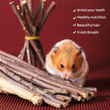 Natural Rabbit Molar Snacks Hamster Branches Sweet Bamboo Grinding Teeth Wood - Black
