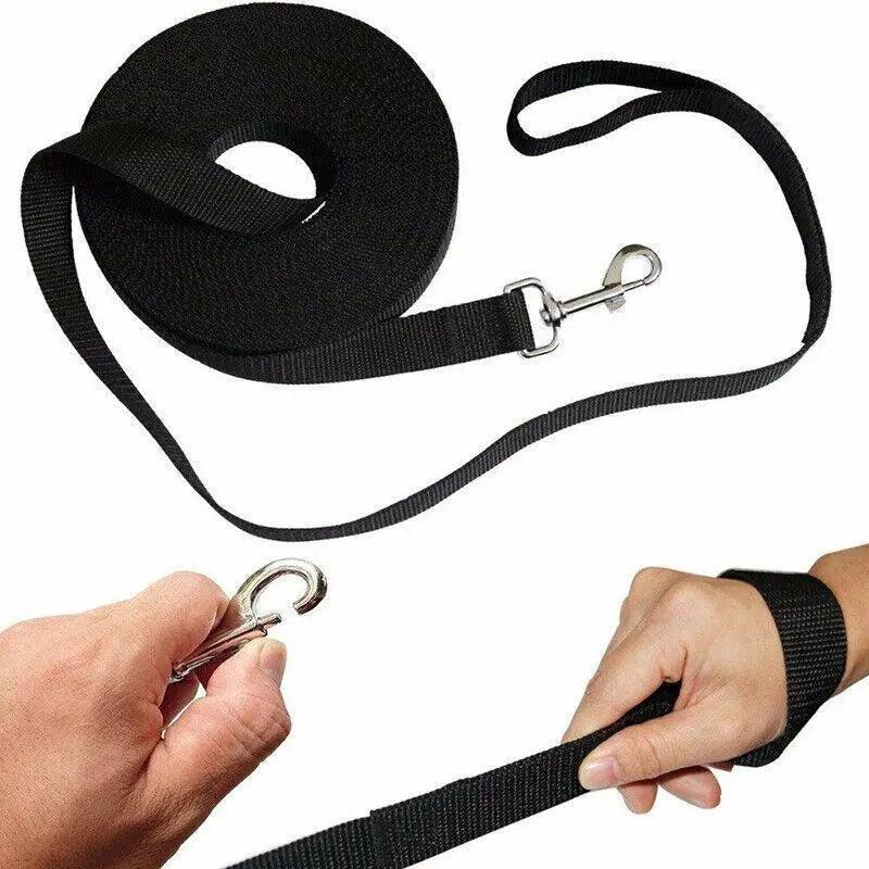 50Ft/15M Long Dog Lead Pet Puppy Leash Training Obedience Recall Walk Tracking - Blue