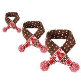 Cozy Elk Dog Scarf Size S Brown