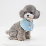Pet Shawl Scarf Saliva Towel Dog Clothes Accessories - Size L - Green