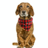 Pet Triangle Towel Christmas Snowflake Dog Saliva Towel - Size S - Green
