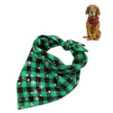 Pet Triangle Towel Christmas Snowflake Dog Saliva Towel - Size S - Orange