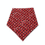 Pet Triangle Towel Christmas Snowflake Dog Saliva Towel - Size S - Orange