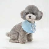Pet Shawl Scarf Saliva Towel Dog Clothes Accessories - Size S - Pink