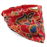 Cotton Pet Bib Cat Headband Dog Saliva Towel - Size L - Red
