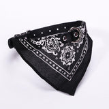 Adjustable Dog Bandana Leather Printed Soft Scarf Collar Neckerchief For Puppy Pet - Size M - Pink