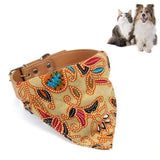 Cotton Pet Bib Cat Headband Dog Saliva Towel - Size L - Khaki
