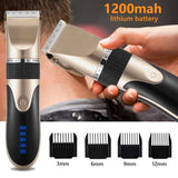 Grey Rechargeable Pet Hair Clipper with Adjustable Blades