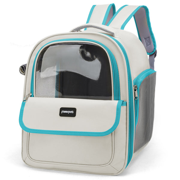 Green Pet Carrier Backpack - Space Capsule Design for Cats & Small Dogs