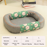 Size M Grey Cozy Pet Bed for Small Dogs and Cats - Durable & Chew-Resistant Nest for All Seasons