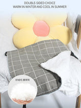 Cat Cage Hammock - Adjustable Double-Sided Pet Swing Bed with Hooks(White and blue stripes)