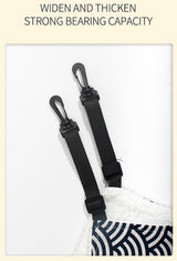 Cat Cage Hammock - Adjustable Double-Sided Pet Swing Bed with Hooks(White and blue stripes)