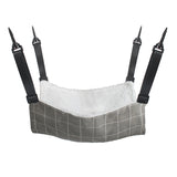 Cat Cage Hammock - Adjustable Double-Sided Pet Swing Bed with Hooks(Gray check)