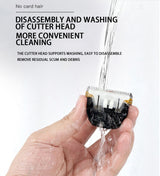 Professional Pet Grooming Hair Clipper Kit - Rechargeable, Low Noise, with Ceramic Blades & 5-Speed Adjustment(White)