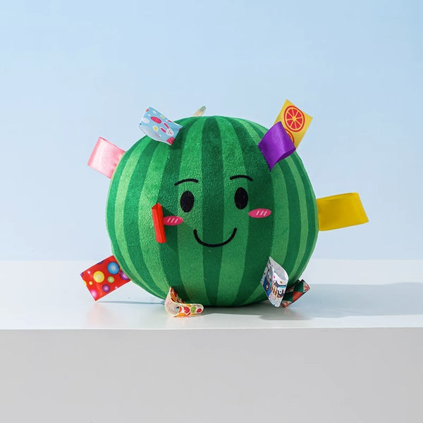 Durable Dog Training Interactive Ball with Sensory Tags(Dark green watermelon)