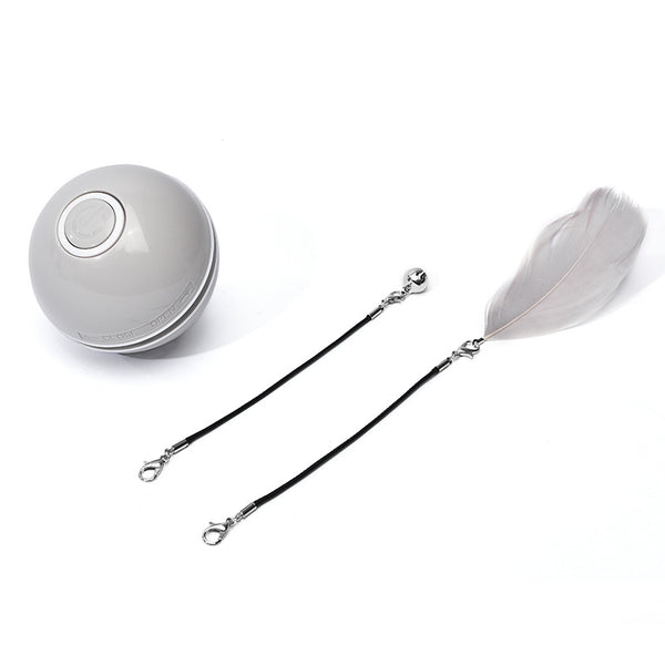 Smart USB Rechargeable Pet Interactive Rolling Ball(Gray)