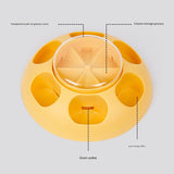 Interactive Pet Slow Feeder & Puzzle Toy - Press to Dispense Food, Improves Digestion(yellow)