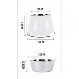 Elevated Pet Feeding Bowl with Stainless Steel Inner - Promotes Healthy Digestion & Reduces Neck Strain(Green)