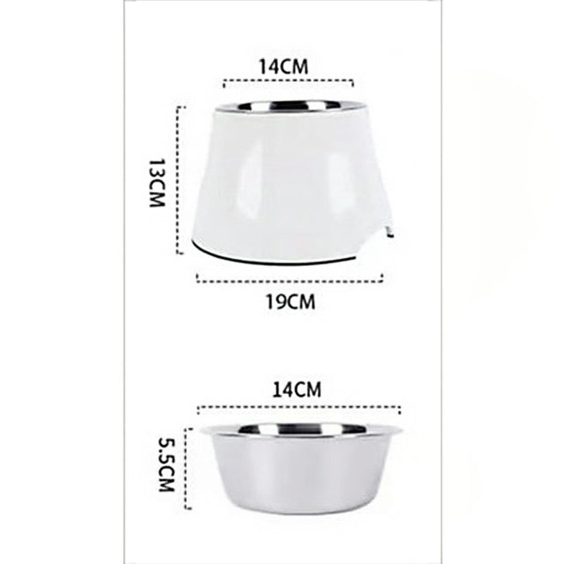 Elevated Pet Feeding Bowl with Stainless Steel Inner - Promotes Healthy Digestion & Reduces Neck Strain(Green)