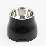 Elevated Pet Feeding Bowl with Stainless Steel Inner - Promotes Healthy Digestion & Reduces Neck Strain(Black)