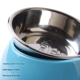 Elevated Pet Feeding Bowl with Stainless Steel Inner - Promotes Healthy Digestion & Reduces Neck Strain(Black)
