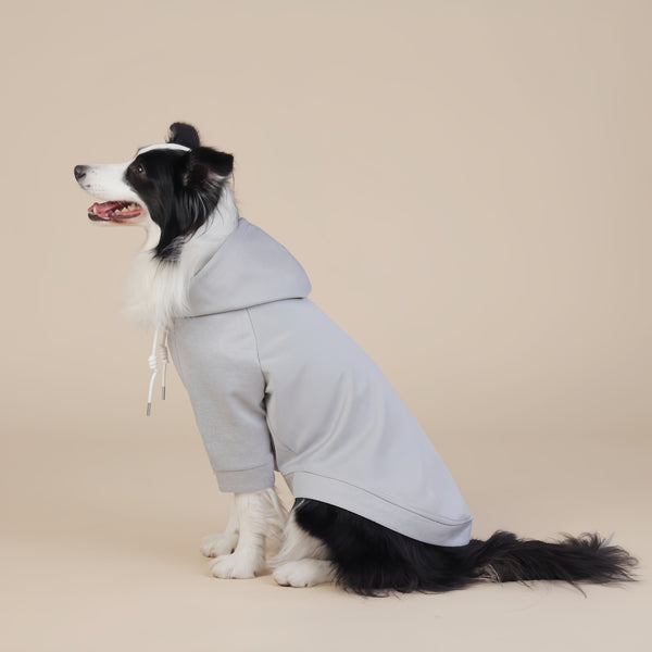 Grey Classic Dog Sweatshirt with Hood & Drawstrings - For Large Dogs (Size : 3XL)