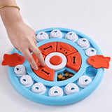 Blue Interactive Pet Puzzle Feeder Toy - Slow Eating & Mental Stimulation Game for Dogs & Cats
