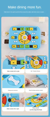 Pink Advanced Interactive Dog Puzzle Toy - Multi-Mechanism Treat Dispensing Slow Feeder for Mental Enrichment