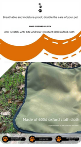 Black Elevated Comfort Pet Bed - Portable & Foldable Dog Cat Cot - Durable 600D Oxford Fabric, Washable Cover, All Seasons