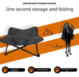 Brown Elevated Comfort Pet Bed - Portable & Foldable Dog Cat Cot - Durable 600D Oxford Fabric, Washable Cover, All Seasons