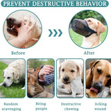 2 Pcs Size L Black Breathable Mesh Dog Muzzle - Anti-Barking, Biting & Chewing - Adjustable & Comfortable Nylon Muzzle for Dogs