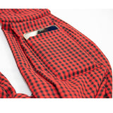 Black and Red Checkered Comfortable Pet Sling Carrier for Small Dogs & Cats - Breathable Cotton Checkered Bag, Hands-Free, Safety Features