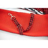 Black and Red Checkered Comfortable Pet Sling Carrier for Small Dogs & Cats - Breathable Cotton Checkered Bag, Hands-Free, Safety Features