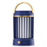 Dark Blue Portable 3-in-1 Electric Mosquito Zapper Lamp - UV Bug Killer, Warm Night Light & Bright Lantern, USB Plug-in use