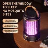 Dark Blue Portable 3-in-1 Electric Mosquito Zapper Lamp - UV Bug Killer, Warm Night Light & Bright Lantern, USB Plug-in use