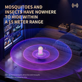 Dark Blue Portable 3-in-1 Electric Mosquito Zapper Lamp - UV Bug Killer, Warm Night Light & Bright Lantern, USB Plug-in use