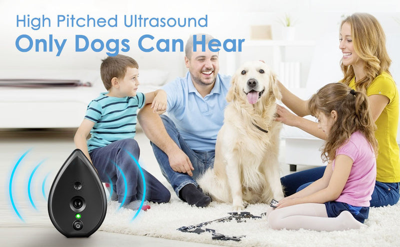 Gold Ultrasonic Anti-Barking Device - Automatic Dog Bark Control & Training Aid | Rechargeable, 3 Modes, 50ft Range