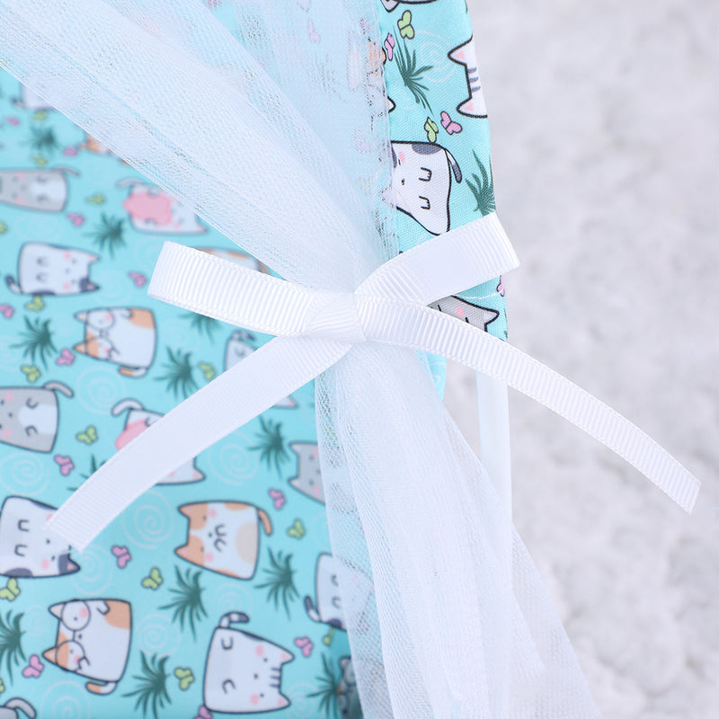 M 40*40CM 10 Catties Within The Pet Blue Cat Cooling Summer Pet Tent - Portable Foldable Breathable Outdoor Cat House Shelter