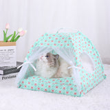 M 40*40CM 10 Catties Within The Pet Green Bear Cooling Summer Pet Tent - Portable Foldable Breathable Outdoor Cat House Shelter