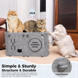 Felt Cat House - Detachable Foldable Breathable Pet Bed for Cats and Small Dogs, 45x35x35cm