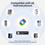 White Android Tracker - Google Find My Device Compatible Luggage and Pet Tracker