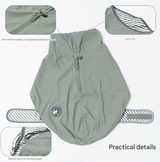 40# Green Waterproof Reflective Dog Raincoat for Small to Large Dogs