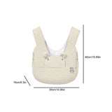 Grey Cozy Quilted Pet Carrier Backpack - Front Pack Sling for Cats & Small Dogs - Travel & Outdoor