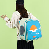 Expandable Pet Carrier Backpack for Cats & Small Dogs - Breathable Mesh, Multiple Entrances(Blue)