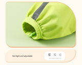 Colorblock (White Green) Dog Raincoat - Waterproof with Hood and Reflective Strips (Size M)