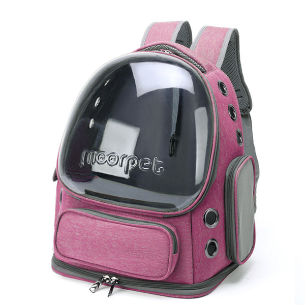 Spacious Pet Carrier with Ventilation System & Water-Resistant Design(pink)
